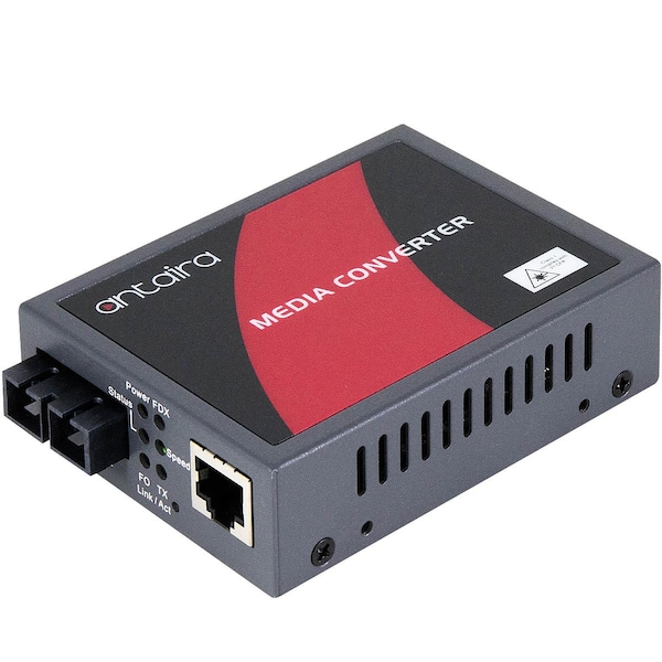 Antaira 10/100TX To 100FX Media Converter, Multi-Mode 2KM, SC Connector; EMC-0201-SC-M - main